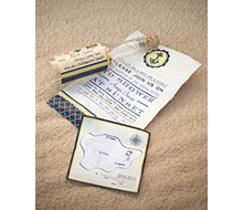 Nautical Baby Shower or Party Invitation - Navy and Yellow